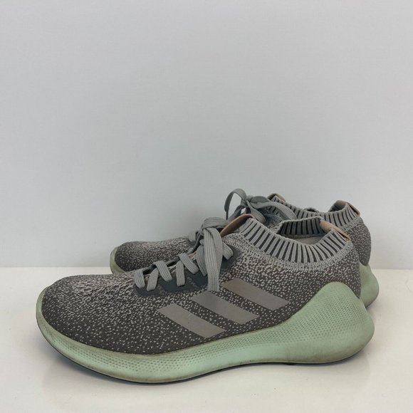 Adidas PureBoost Running Shoes Grey Lime Green Womens Size 9 - Picture 1 of 6